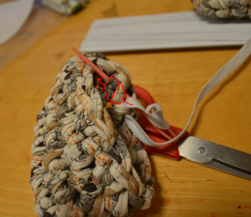 ズパゲッティ　Ｔシャツヤーン　編み方
