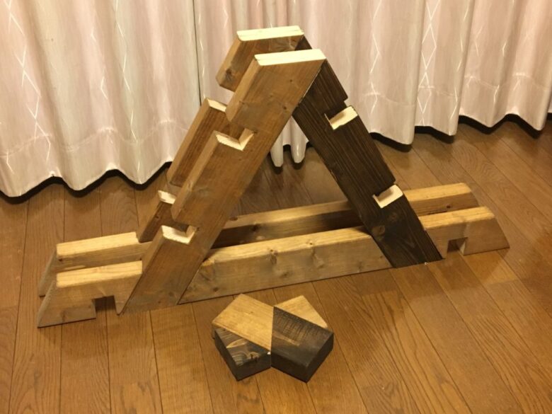 ダンベルラックを木組みで自作 予算1500円 2x4材だけで作ってみた さくやこのはのdiy