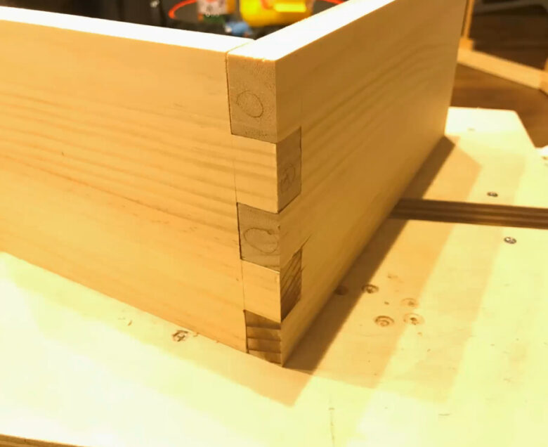あられ組みの完成